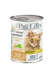 Pati Life Kedi Maması Ciğerli Kons.415gr*24