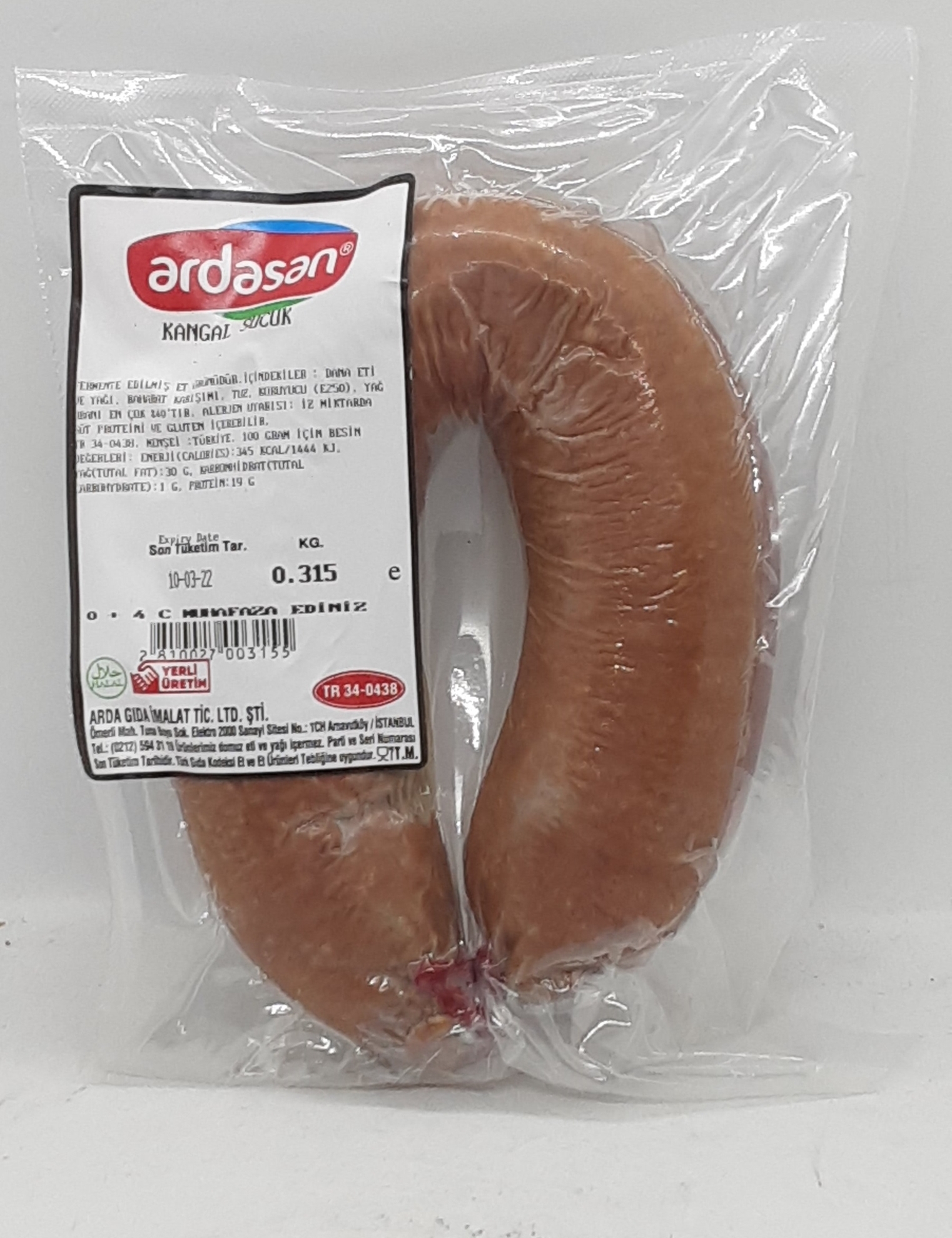 Ardasan Dana Fermente Kangal Sucuk 280 gr