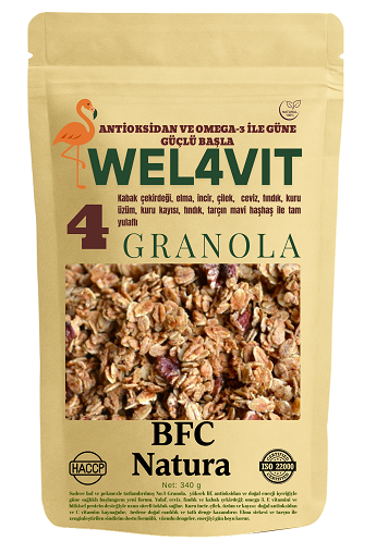 Wel4vıt Granola No :4 ( Tahıllı ve Kuruyemişli )