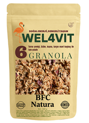 Wel4vıt Granola No:6 340 gr ( Tahıllı ve Kuruyemişli )