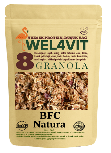 Wel4vıt Granola No:8 300 gr ( Yüksek Protein, Düşük Yağ )