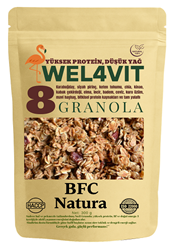 Wel4vıt Granola No:8 300 gr ( Yüksek Protein, Düşük Yağ )